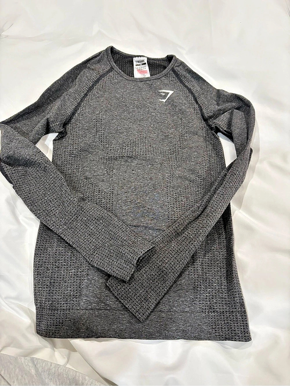 Gymshark Vital Seamless Light Long Sleeve Top Gray Small